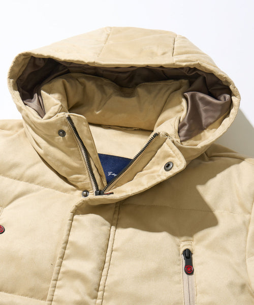 【決算セール】【G-STAGE】エコスエードフードダウンコート