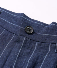 【決算セール】【G-STAGE】ALFA-FI 麻ストライプ柄パンツ