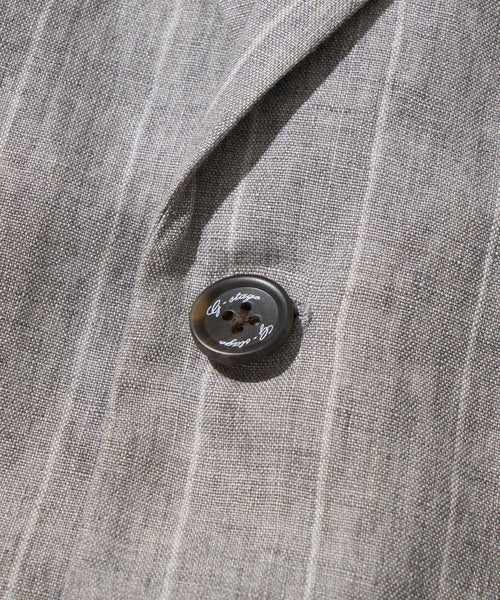 【決算セール】【G-STAGE】ALFA-FI 麻ストライプ柄ジャケット