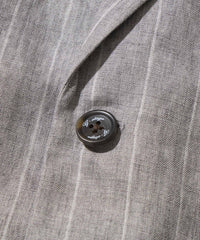 【決算セール】【G-STAGE】ALFA-FI 麻ストライプ柄ジャケット