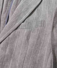 【決算セール】【G-STAGE】ALFA-FI 麻ストライプ柄ジャケット