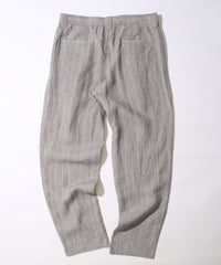 【決算セール】【G-STAGE】ALFA-FI 麻ストライプ柄パンツ