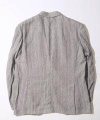 【決算セール】【G-STAGE】ALFA-FI 麻ストライプ柄ジャケット