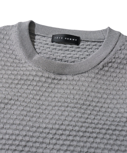 ブリスター半袖ニット