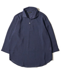 【展開店舗限定】リネンライク ウォッシャブル スキッパーシャツ