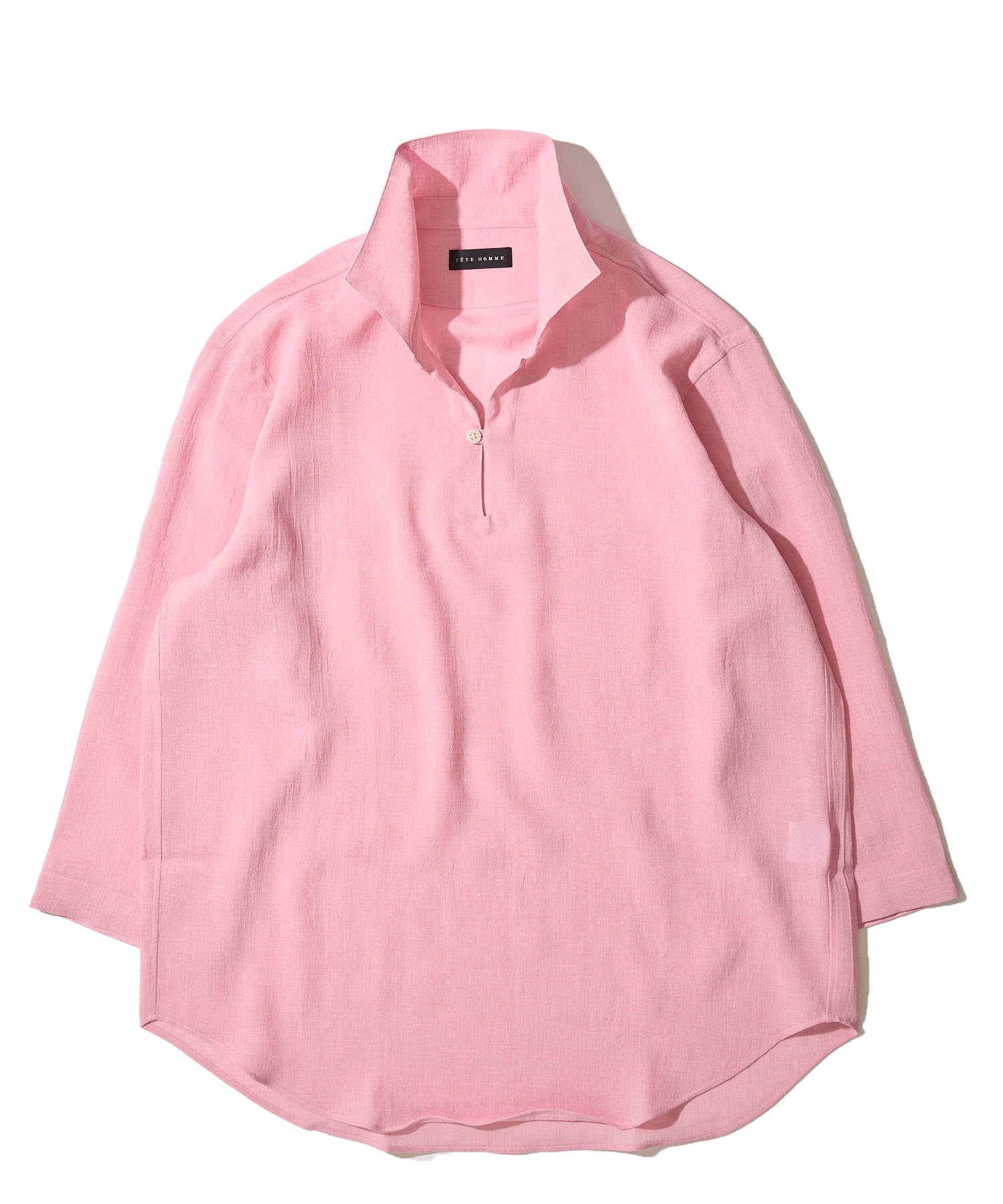 展開店舗限定】リネンライク ウォッシャブル スキッパーシャツ