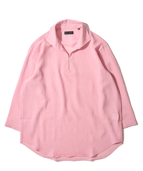 【展開店舗限定】リネンライク ウォッシャブル スキッパーシャツ