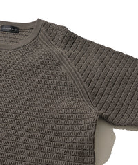 バタフライ柄半袖ニット