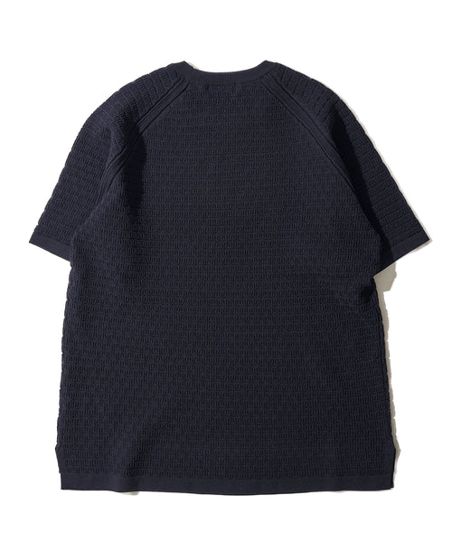 バタフライ柄半袖ニット