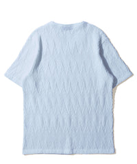 ふくれジグザグVネックTシャツ