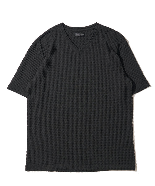 バタフライブリスターVネックTシャツ