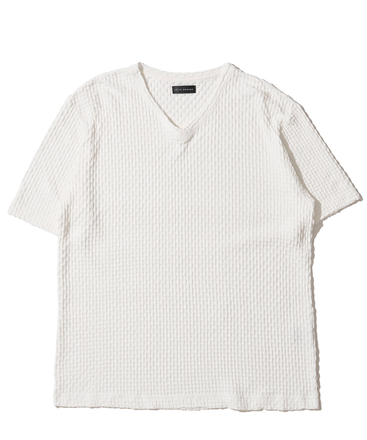 バタフライブリスターVネックTシャツ