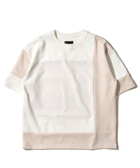 スエードポンチ切り替えＴシャツ