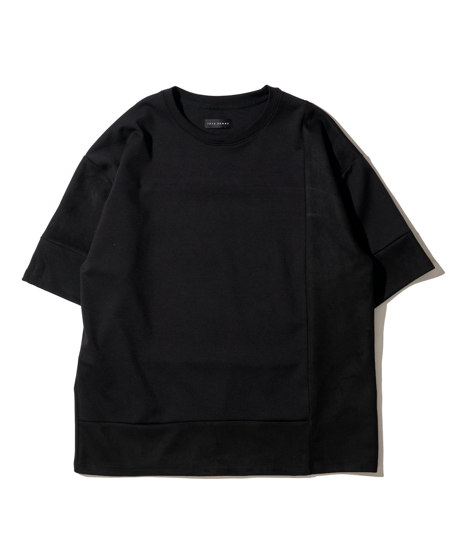 スエードポンチ切り替えＴシャツ
