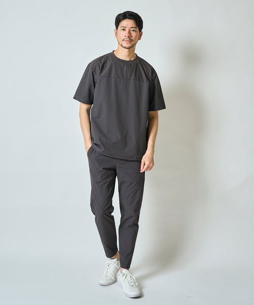 ナイロンストレッチテーパード９分丈パンツ