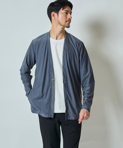 ストレッチナイロンカーディガン