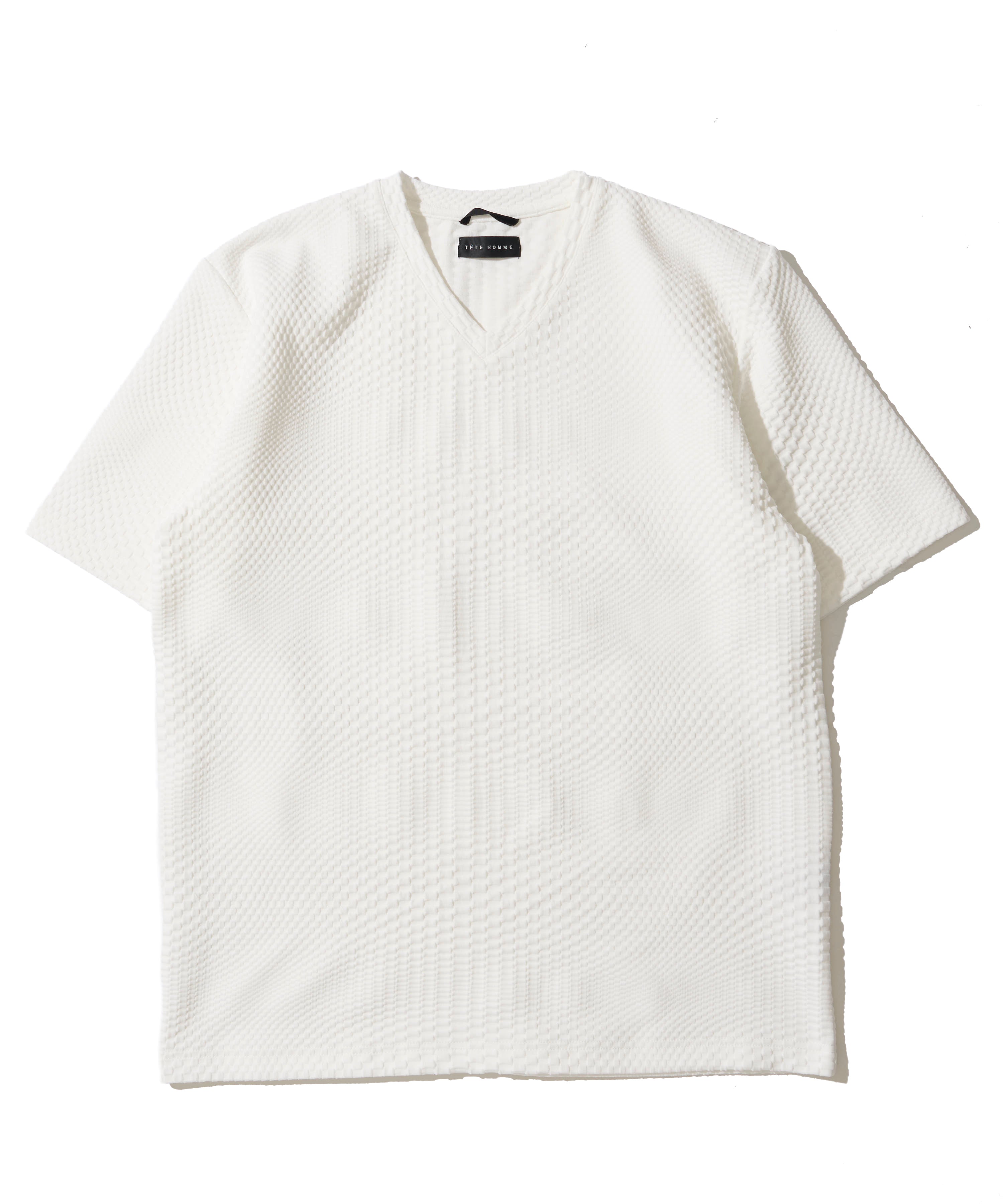 ブリスタージャガードＶネックＴシャツ