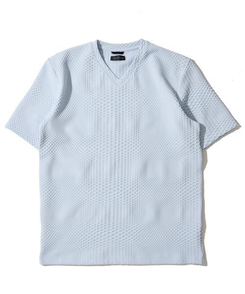 ブリスタージャガードＶネックＴシャツ