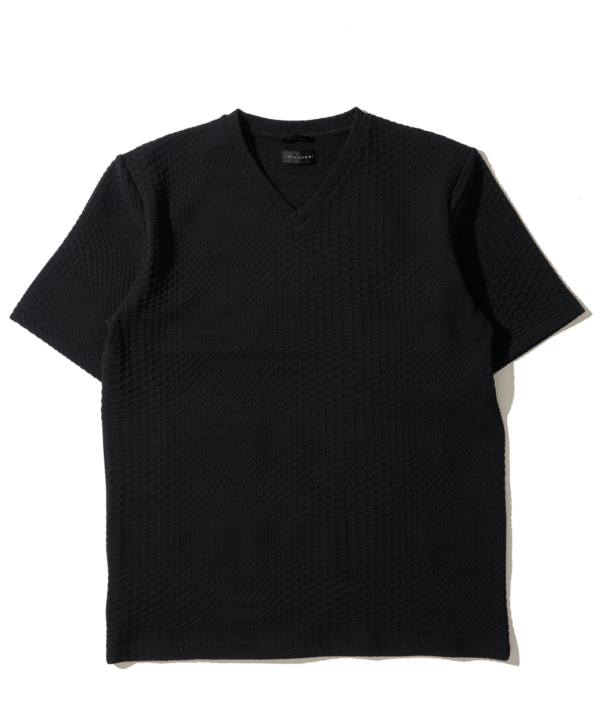 ブリスタージャガードVネックTシャツ