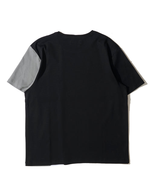 シルケット天竺切替えクルーネックＴシャツ