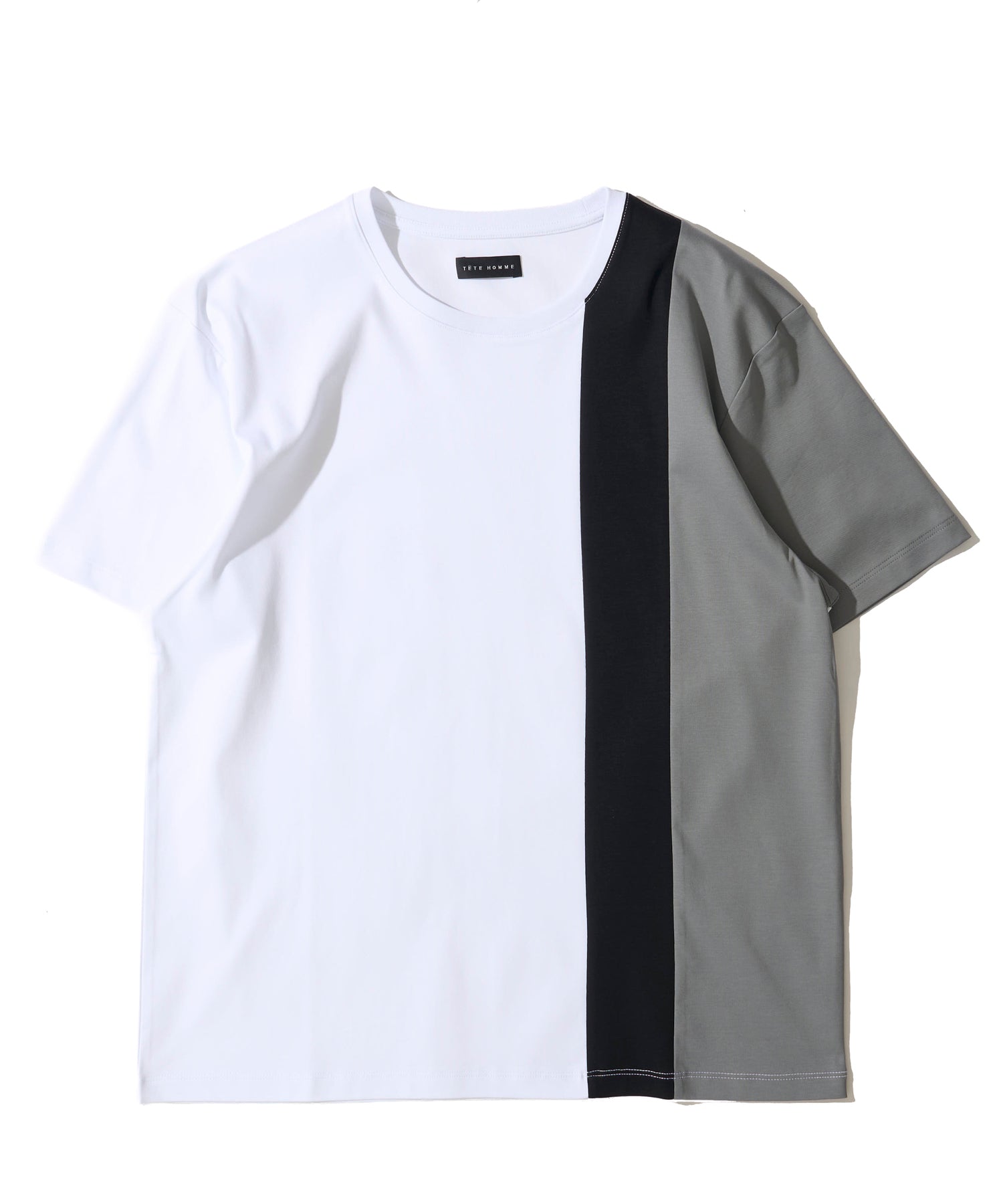 シルケット天竺切替えクルーネックＴシャツ