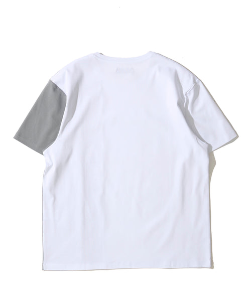 シルケット天竺切替えクルーネックＴシャツ