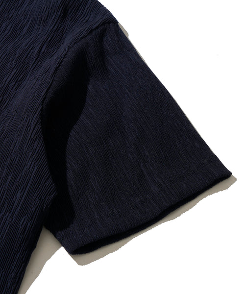 楊柳スキッパーキーネックＴシャツ