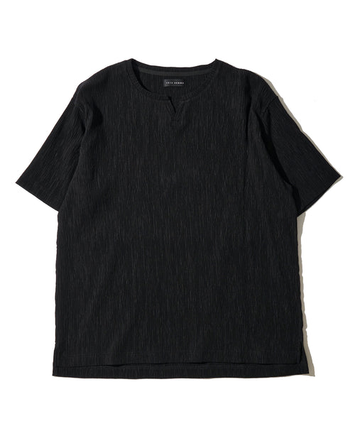 楊柳スキッパーキーネックＴシャツ