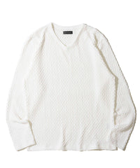 バタフライブリスターVネックロングＴシャツ