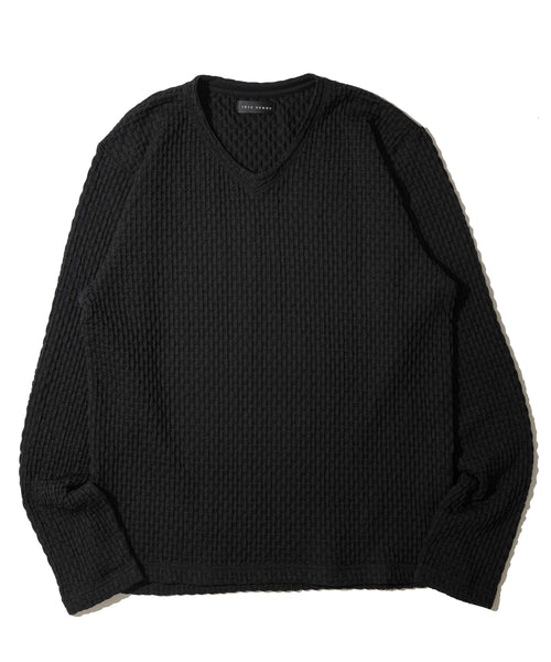 バタフライブリスターVネックロングＴシャツ