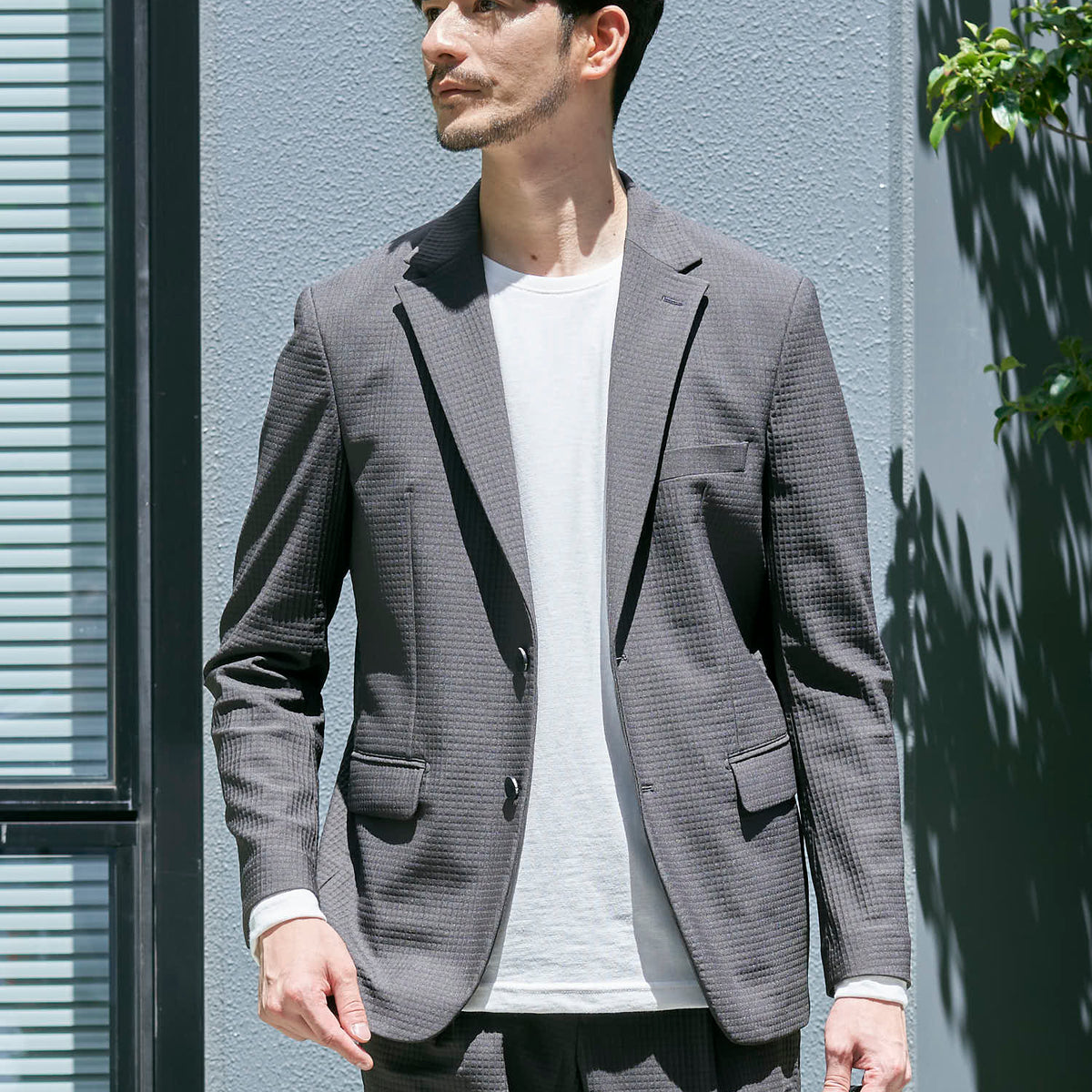 TETE HOMME｜テットオム リップルトリコットジャケット メンズ 