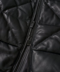 フードレザーダウンブルゾン