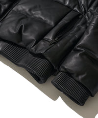 フードレザーダウンブルゾン