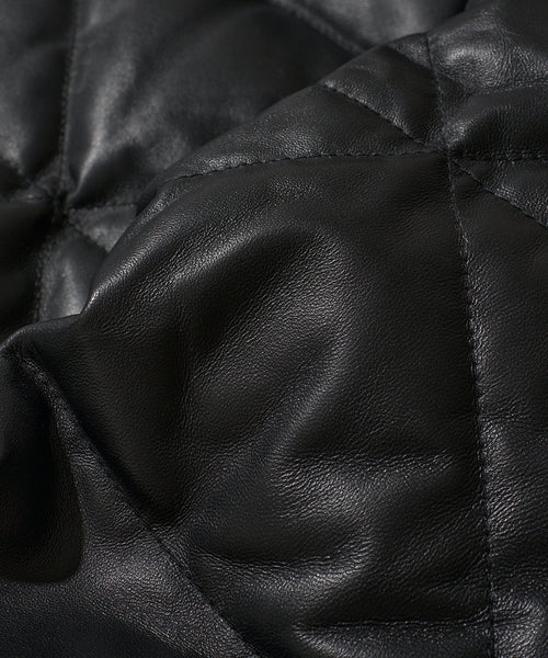 フードレザーダウンブルゾン