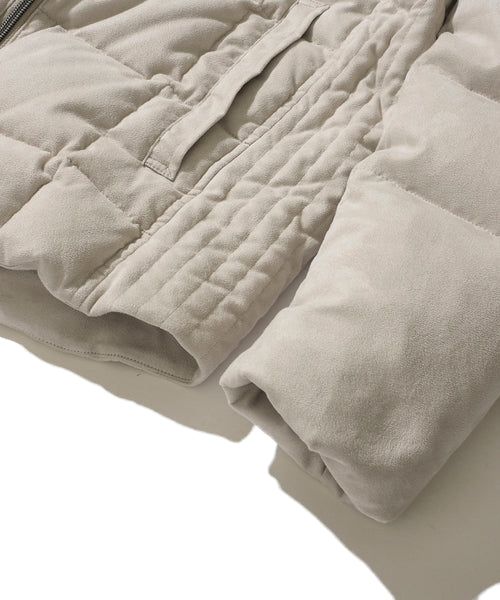 スエードダウンブルゾン