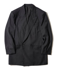 【受注生産:2月お渡し】 【あぶない刑事 × KAZUTAKA KATOH】 ピンドットストライプ3Pダブルスーツ 40周年記念ハンガー付