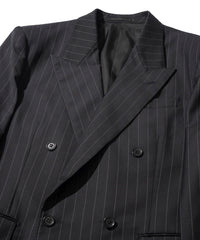 【受注生産:2月お渡し】 【あぶない刑事 × KAZUTAKA KATOH】 ピンドットストライプ3Pダブルスーツ 40周年記念ハンガー付