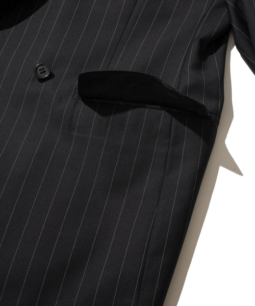 【受注生産:2月お渡し】 【あぶない刑事 × KAZUTAKA KATOH】 ピンドットストライプ3Pダブルスーツ 40周年記念ハンガー付