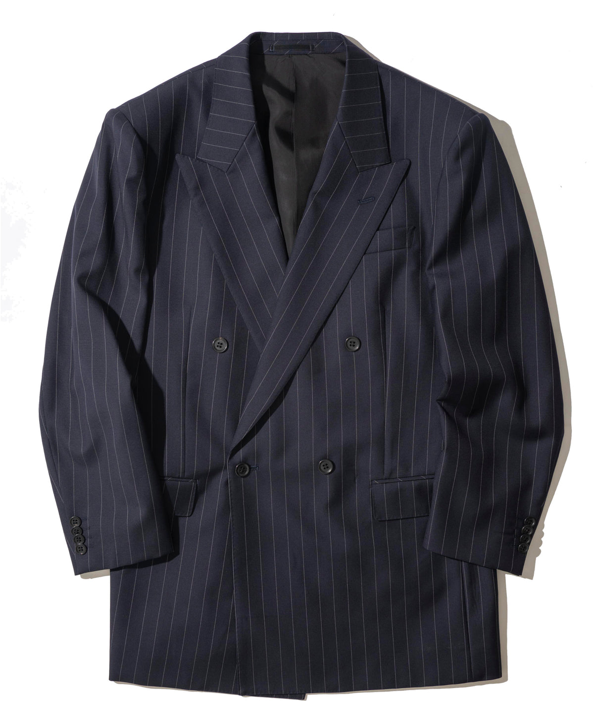 【受注生産:2月お渡し】 【あぶない刑事 × KAZUTAKA KATOH】 ピンドットストライプ3Pダブルスーツ 40周年記念ハンガー付