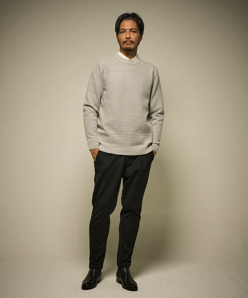 グラフェンクルーネックニット