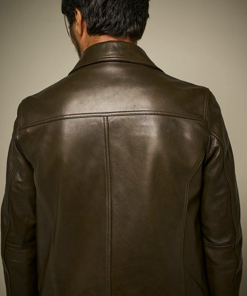 シープレザーステンカラーブルゾン