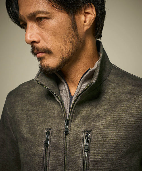 ダウンファブリックスタンドカラーブルゾン