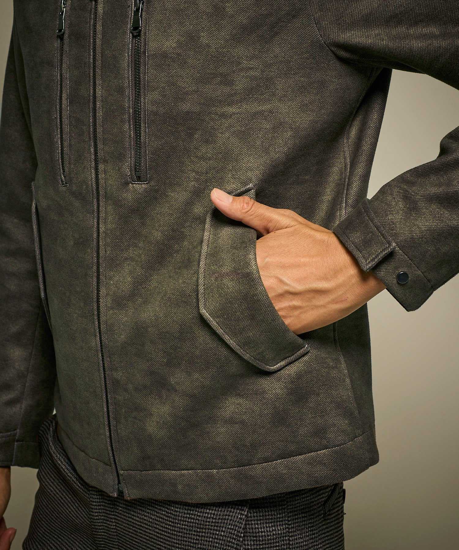 ダウンファブリックスタンドカラーブルゾン