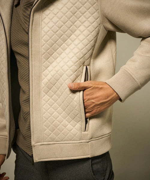 エンボスフードブルゾン