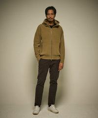 モールニットフードブルゾン