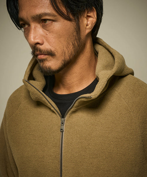 モールニットフードブルゾン