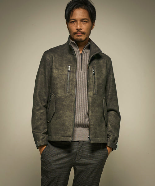 ダウンファブリックスタンドカラーブルゾン