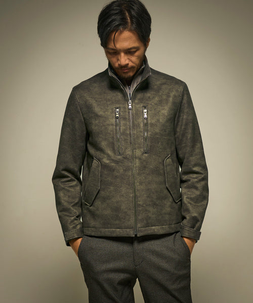 ダウンファブリックスタンドカラーブルゾン