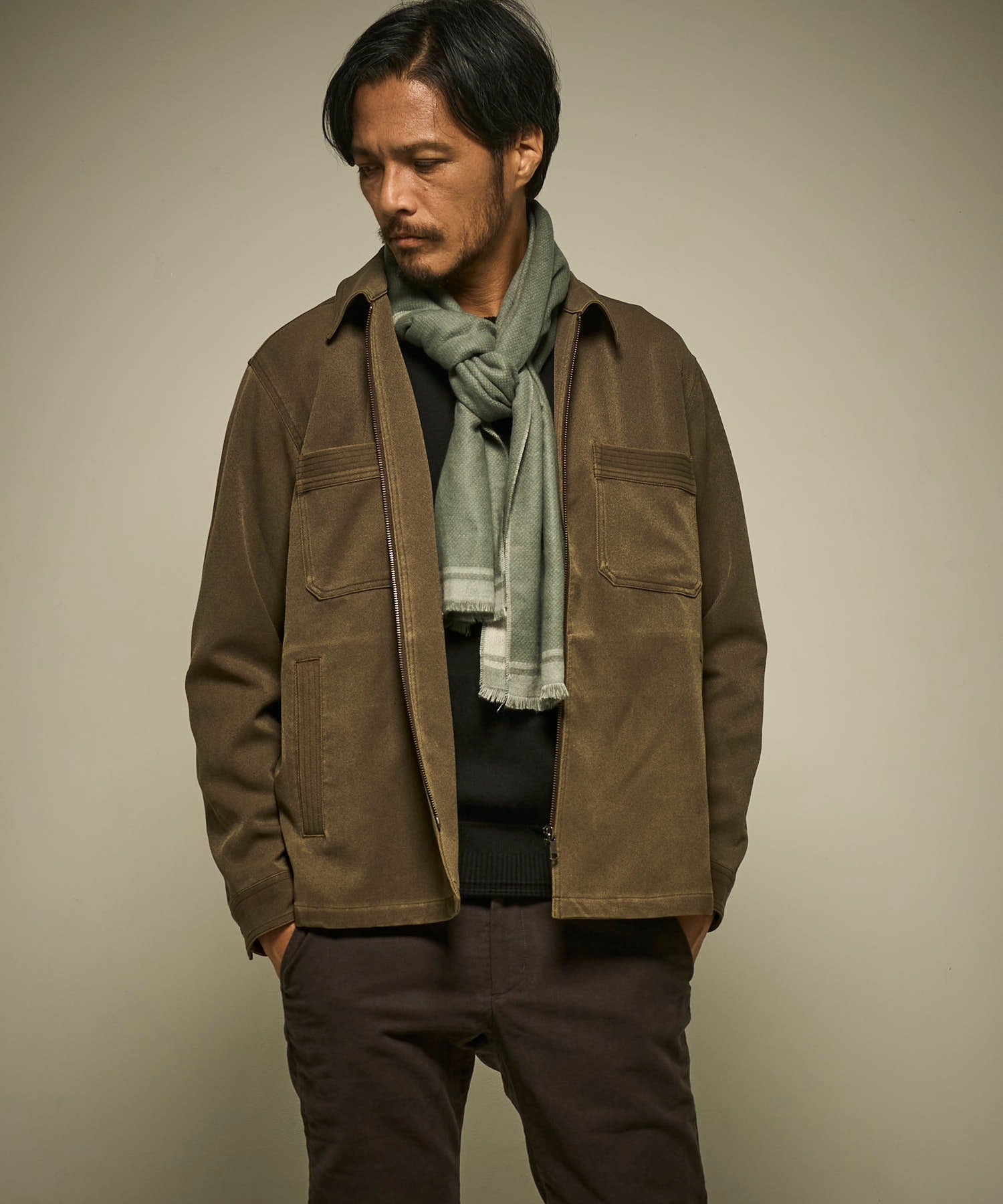 顔料プリントシャツアウター