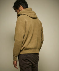 モールニットフードブルゾン